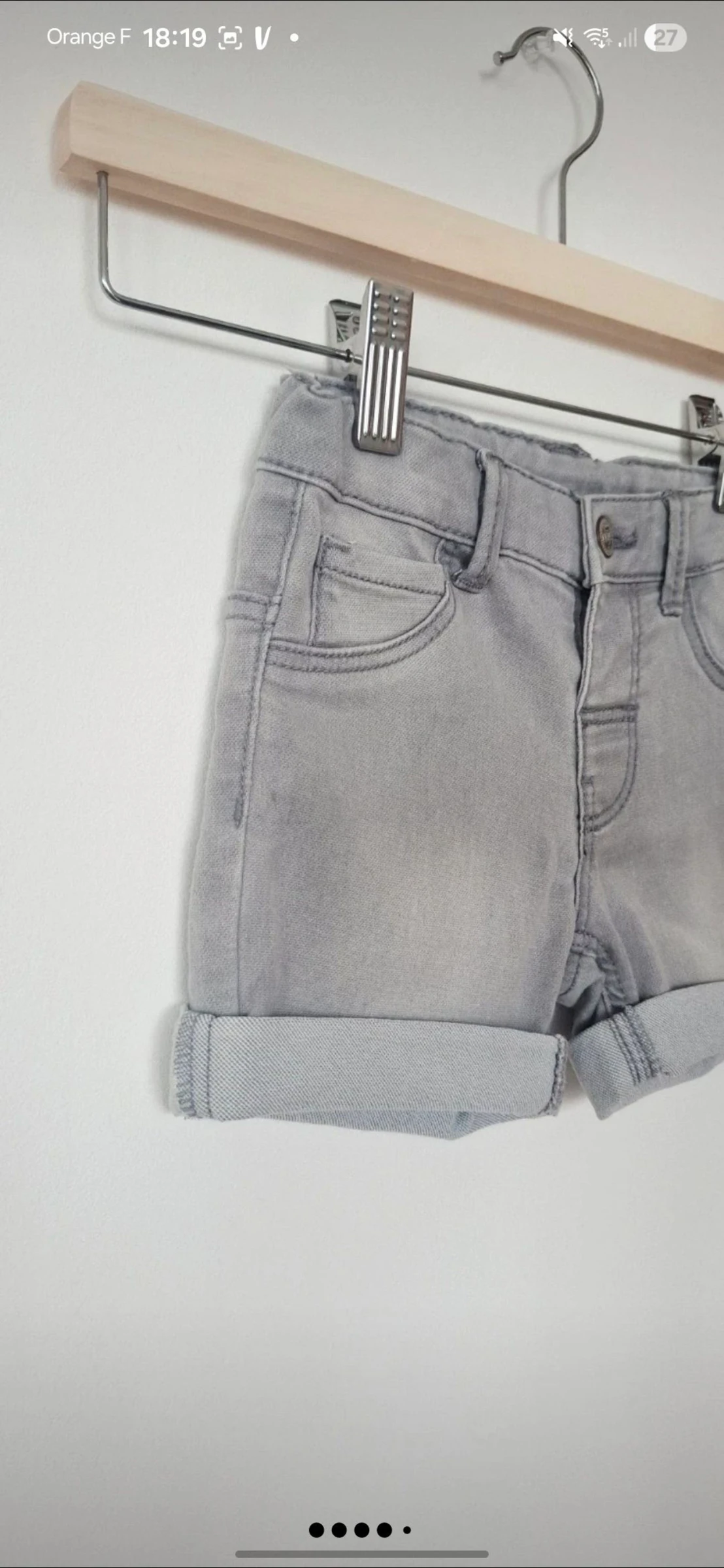 ❤️ Cute grey denim shorts – size 98 cm 3 years – – photo 3